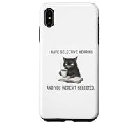 Carcasa para iPhone XS MAX Tengo una audición selectiva No fuiste seleccionado Funny Mad Cat
