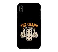 Carcasa para iPhone XS MAX The Champ Is Here Dominó King Domino Player Tile Lover