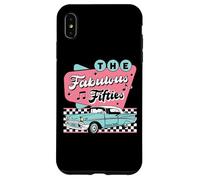 Carcasa para iPhone XS MAX The Fifties 1950s Car Music Checkerboard Rockabilly Sock Hop