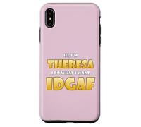 Carcasa para iPhone XS MAX Theresa Joke Idgaf Meme Cute Halloween Costume For Theresas