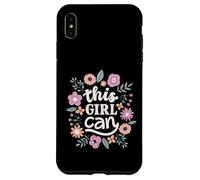 Carcasa para iPhone XS MAX This Girl Can Cute Floral Empowerment Tipografía