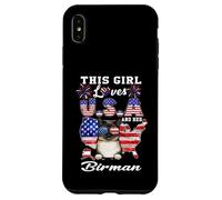 Carcasa para iPhone XS MAX This Girl Loves USA and Her Birman Cat 4th of July Patriotic