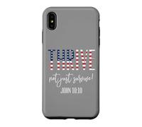 Carcasa para iPhone XS MAX Thrive Not Just Survive John 10:10 Bible Passage Bandera de Estados Unidos