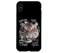 Carcasa para iPhone XS MAX Tigre Ojos Rojos Mirada Furiosa Estilo Callejero Vibraciones