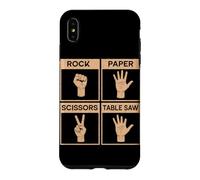 Carcasa para iPhone XS MAX Tijeras de Papel de Roca Sierra de Mesa Divertido Carpintero para carpintería