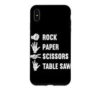 Carcasa para iPhone XS MAX Tijeras de Papel de Roca Sierra de Mesa Divertido Carpintero para carpintería