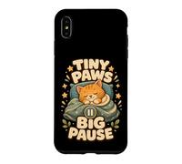 Carcasa para iPhone XS MAX Tiny Paws Big Pause Gato Siesta Calma