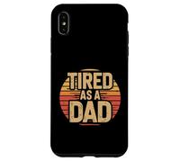 Carcasa para iPhone XS MAX Tired As A Dad Funny Retro Día del Padre Papá