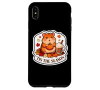 Carcasa para iPhone XS MAX Tis The Season Hámster Otoño Otoño Calabaza Especias Hojas