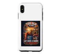 Carcasa para iPhone XS MAX Too Old to Care Boomer Club, diseño Retro de Estilo Playero