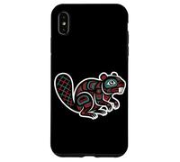 Carcasa para iPhone XS MAX Tótem Constructor de espíritu Castor Estilo noroeste del Pacífico