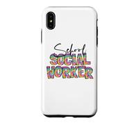 Carcasa para iPhone XS MAX Trabajador Social Escolar Tie Dye Apreciación Trabajo Social