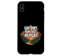 Carcasa para iPhone XS MAX Trail Running Mountain Runner Eat Dirt Run Fast Repeat