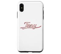 Carcasa para iPhone XS MAX Troy New York Michigan Vintage Varsity Distressed Throwback