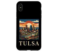 Carcasa para iPhone XS MAX Tulsa Oklahoma Retro Vintage Horizonte Río Art Deco Monumento