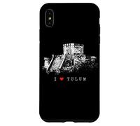 Carcasa para iPhone XS MAX Tulum Sitio Maya México Ruinas Vintage Caribe Riviera Maya