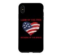 Carcasa para iPhone XS MAX USA Corazón - Land of The Free Because of The Brave