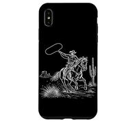 Carcasa para iPhone XS MAX Vaquero Montando Caballo Western Rodeo Rancho Vida Texas Salvaje Oeste