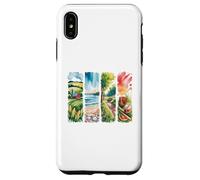 Carcasa para iPhone XS MAX Verano al Aire Libre Acuarela escenas Granja Playa Parque