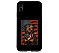Carcasa para iPhone XS MAX Veterans Day USA American Flag Rottweiler