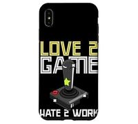 Carcasa para iPhone XS MAX Vieja Escuela Adulto Gamer Amor 2 Juego Odio 2 Trabajo