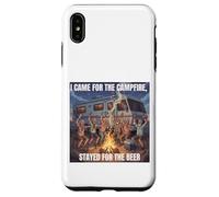 Carcasa para iPhone XS MAX Vine por la fogata, me quedé para la diversión de Acampar Cerveza