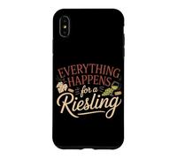 Carcasa para iPhone XS MAX Vino Diciendo Amante Vino Everything Happens For A Riesling