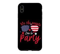 Carcasa para iPhone XS MAX Vintage American Flag 4th July We The People Like To Party