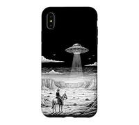 Carcasa para iPhone XS MAX Vintage Cowboy UFO Encuentro Retro Western Desert Country