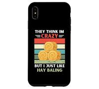 Carcasa para iPhone XS MAX Vintage Ellos piensan Que Estoy Loco Pero yo como el Amante de la Bala de heno