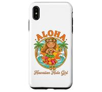 Carcasa para iPhone XS MAX Vintage Hawaiano Hula Bailarina Aloha Tropical Island Luau Girl
