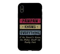 Carcasa para iPhone XS MAX Vintage Pawpaw Knows Everything Dad Father Father's Day