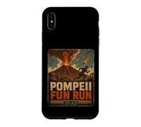 Carcasa para iPhone XS MAX Vintage Pompeya Diversión Run Antigua Roma Volcán Erupción Humor