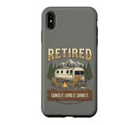 Carcasa para iPhone XS MAX Vintage Retired RV Camping Camper Fishing Outdoors