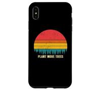 Carcasa para iPhone XS MAX Vintage Retro Style 80s Happy Pine Trees Plant More Trees