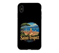 Carcasa para iPhone XS MAX Vintage Saint Tropez Francia Viaje Souvenir Monumento Regalo