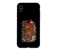 Carcasa para iPhone XS MAX Vintage Tattoo Tiger Estilo Japonés Arte Monte Fuji Gráfico