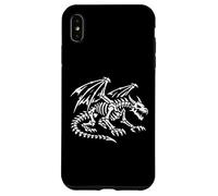 Carcasa para iPhone XS MAX Vista Lateral Esqueleto Dragón Huesos Alados Gótico Vector Obra De Arte