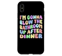 Carcasa para iPhone XS MAX Voy a Volar el baño después de la Cena Retro Funny Meme