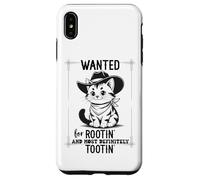 Carcasa para iPhone XS MAX Wanted for Rootin Most Definitely Tootin Cowboy Cat Farting