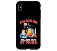 Carcasa para iPhone XS MAX Warning Cleaning Crew At Work Custodio de Conserje -