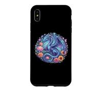 Carcasa para iPhone XS MAX Watercolor Dragon Flowers Beautiful Art Colorful Graphic