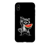 Carcasa para iPhone XS MAX Watermelon Raccoon Rock On Summer Vibe Men Women Kids