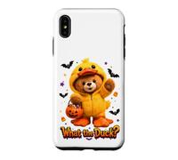 Carcasa para iPhone XS MAX What The Duck Halloween Teddy Bear Wearing Yeallow Duck