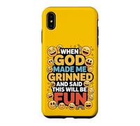 Carcasa para iPhone XS MAX When God Made Me Grinned This Will Be Fun Christian