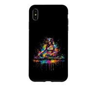 Carcasa para iPhone XS MAX Wild Female DJ Rave EDM Music Festival DJ Paint Splash Art