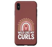 Carcasa para iPhone XS MAX Wild Like My Curls Pelo Rizado Arco Iris Corazón Amor Rizos