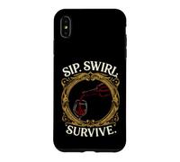 Carcasa para iPhone XS MAX Wine Lover Sip Swirl Survive Funny Red Wine Tasting