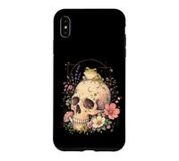 Carcasa para iPhone XS MAX Witchy Cottagecore Skull Flowers Frog Goblincore Estética