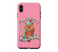 Carcasa para iPhone XS MAX Womens Girls I'm Having A Meltdown Ice Cream Capybara Lover